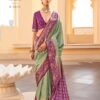 Beautiful Kreshva Mantra Patola With Sambalpuri Pallu With Aqua Saree Collection Wholesale 2026