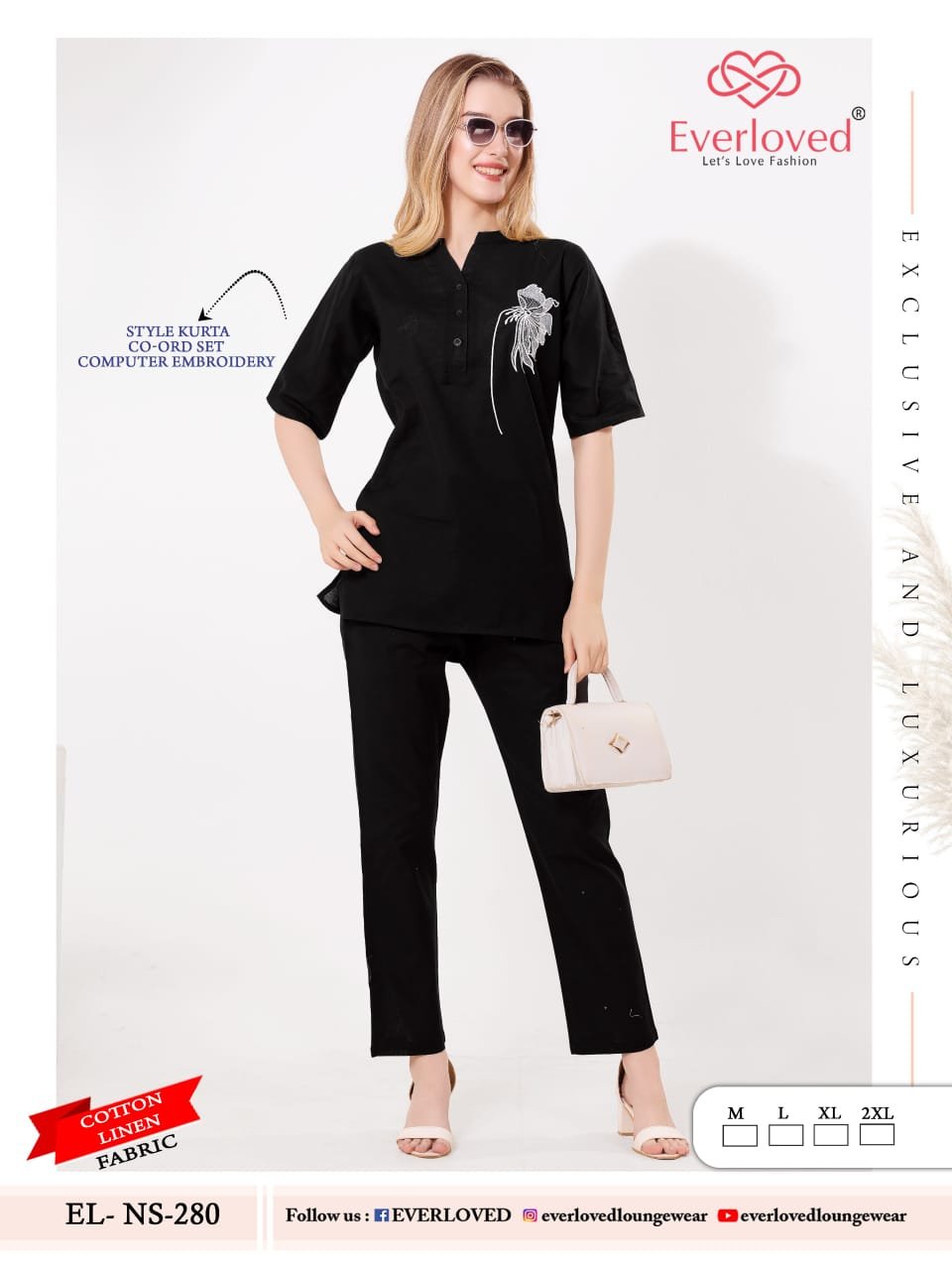 Dnp Everloved NS 280 Cotton Linen Embroidery Kurta Set Wholesale