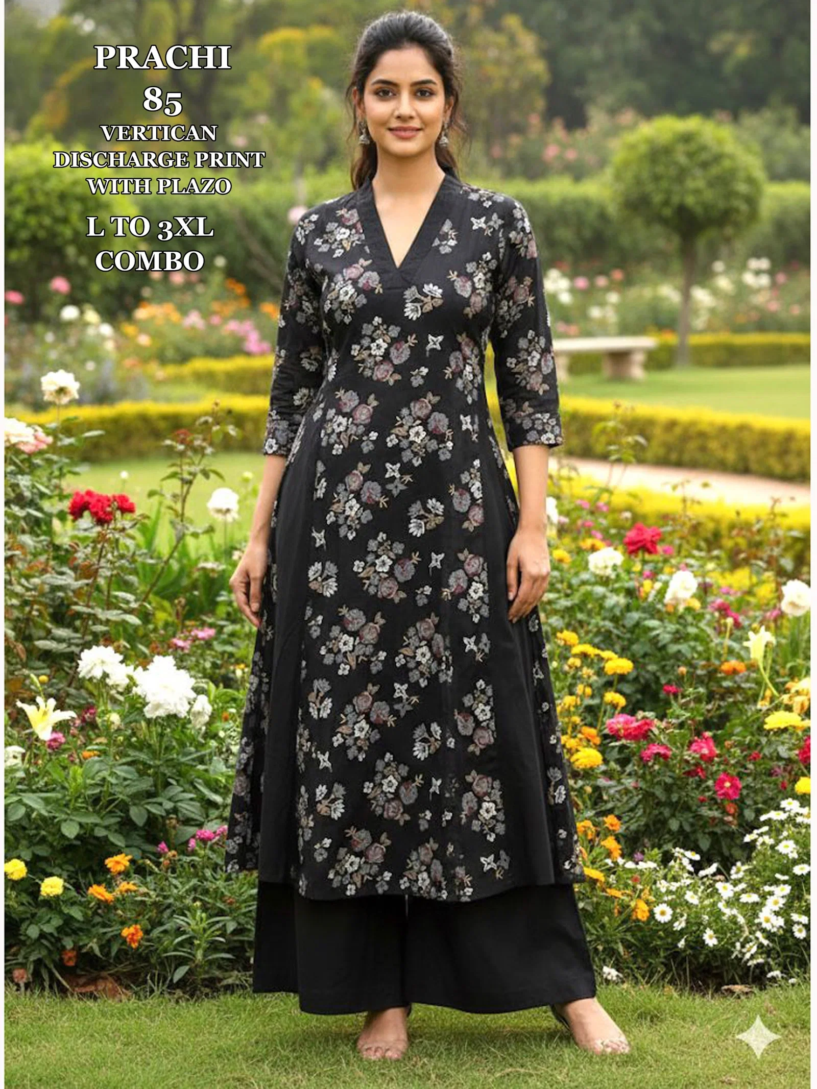 Dnp Prachi 85 And 86 Vertican Anarkali Top With Plazzo Wholesale
