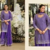 Launching Eba Ziya Chinon With Embroidery Work Designer Top Bottom And Dupatta Wholesale 2026