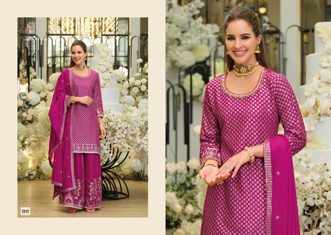 Launching Eba Ziya Chinon With Embroidery Work Designer Top Bottom And Dupatta Wholesale 2026