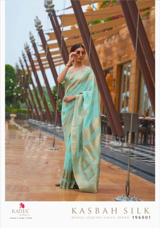 Latest Rajtex Kasbah Modal Sequence Designer Saree Wholesale 2026