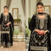 Latest Eba Kasmira Black And White Chinon With Embroidery Worked Designer Salwar Kameez Wholesale 2026