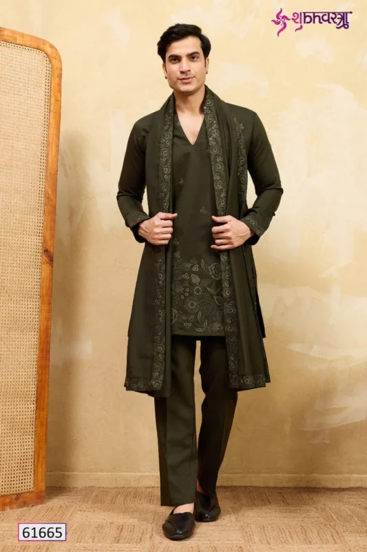 Launching Shubhvastra The Grand V Drape Viscose Silk Thread Work Kurta Pant And Dupatta Wholesale 2026