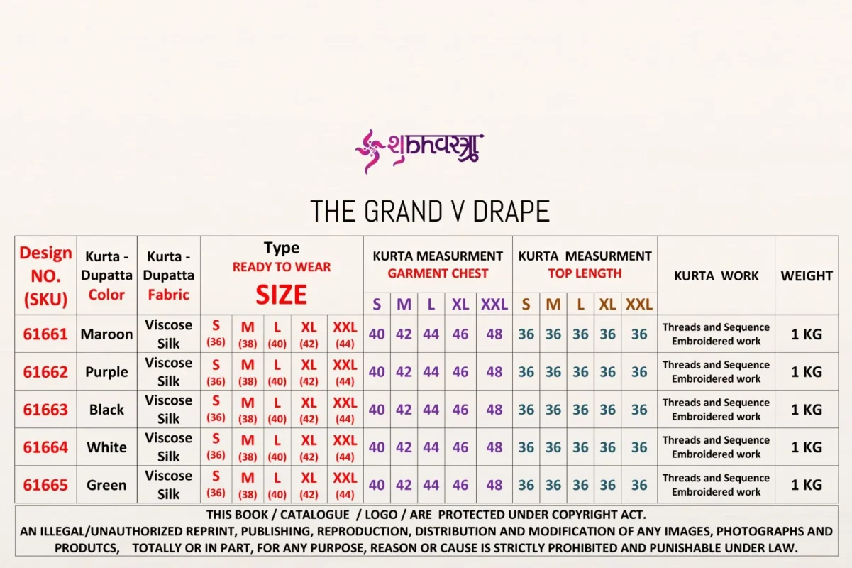 Launching Shubhvastra The Grand V Drape Viscose Silk Thread Work Kurta Pant And Dupatta Wholesale 2026