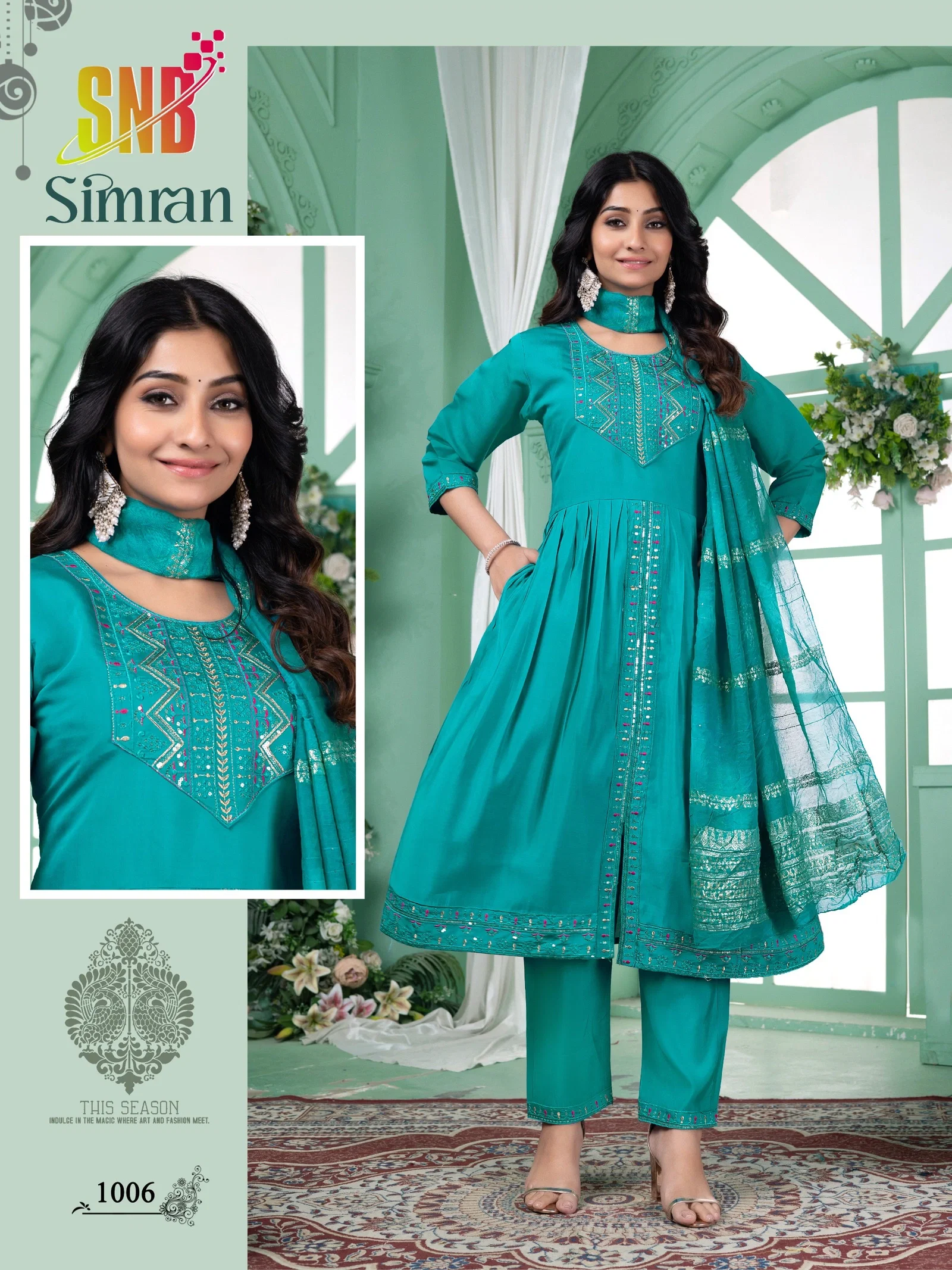 Stylish Dnp Simran Vol 1 Roman Silk Kurti With Bottom And Dupatta Set Wholesale 2026