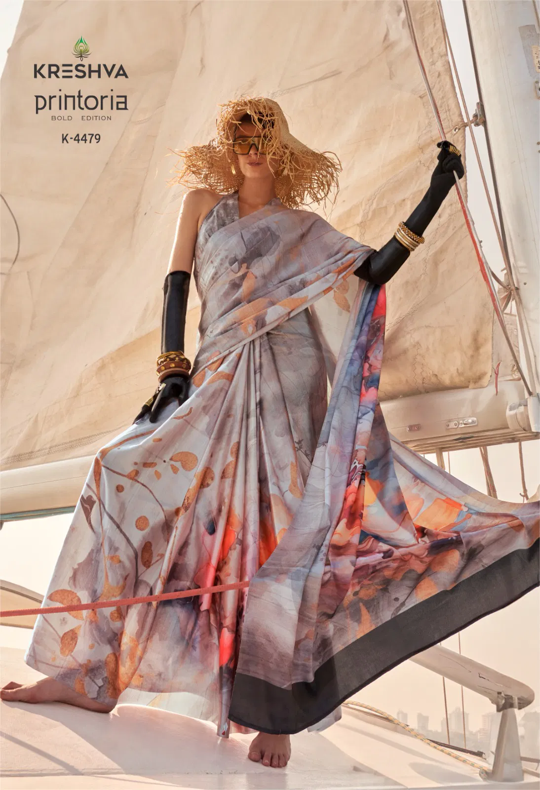 Latest Kreshva Printoria Saitn Silk Octane Finish Saree Collection Wholesale 2026