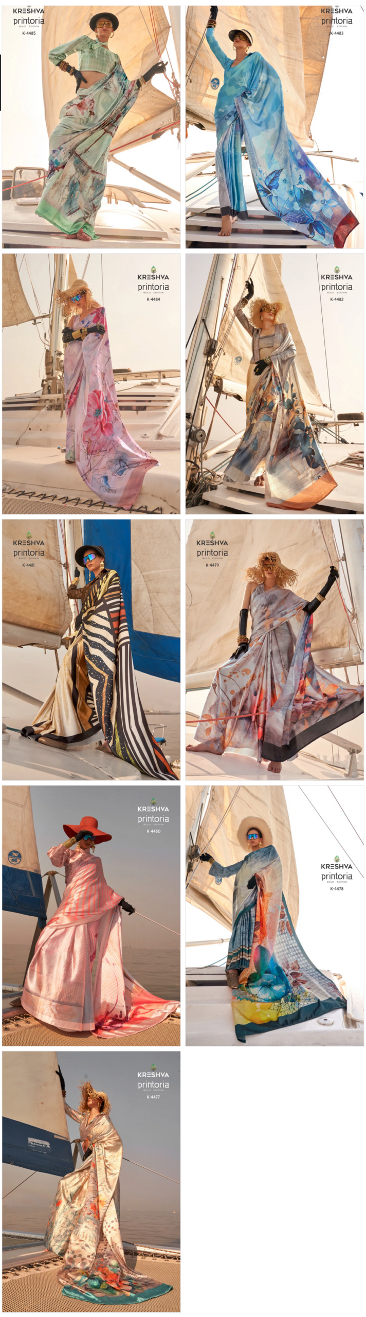 Latest Kreshva Printoria Saitn Silk Octane Finish Saree Collection Wholesale 2026