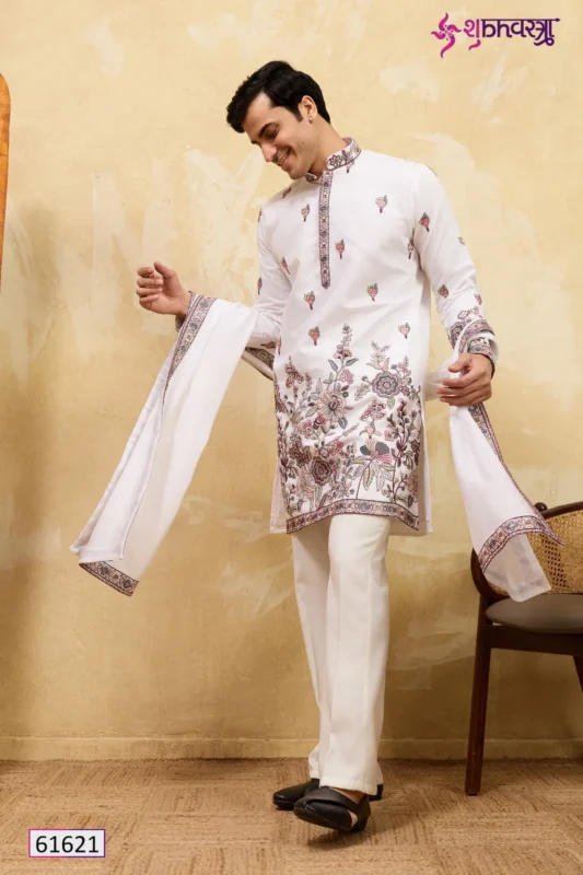 Launching Shubhvastra Regal Veil Viscose Silk Thread Work Kurta And Dupatta Wholesale 2026