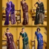 Stylish Rajtex Kanthkala Vama Satin Silk Handloom Weaving Traditional Saree Collection Wholesale 2026