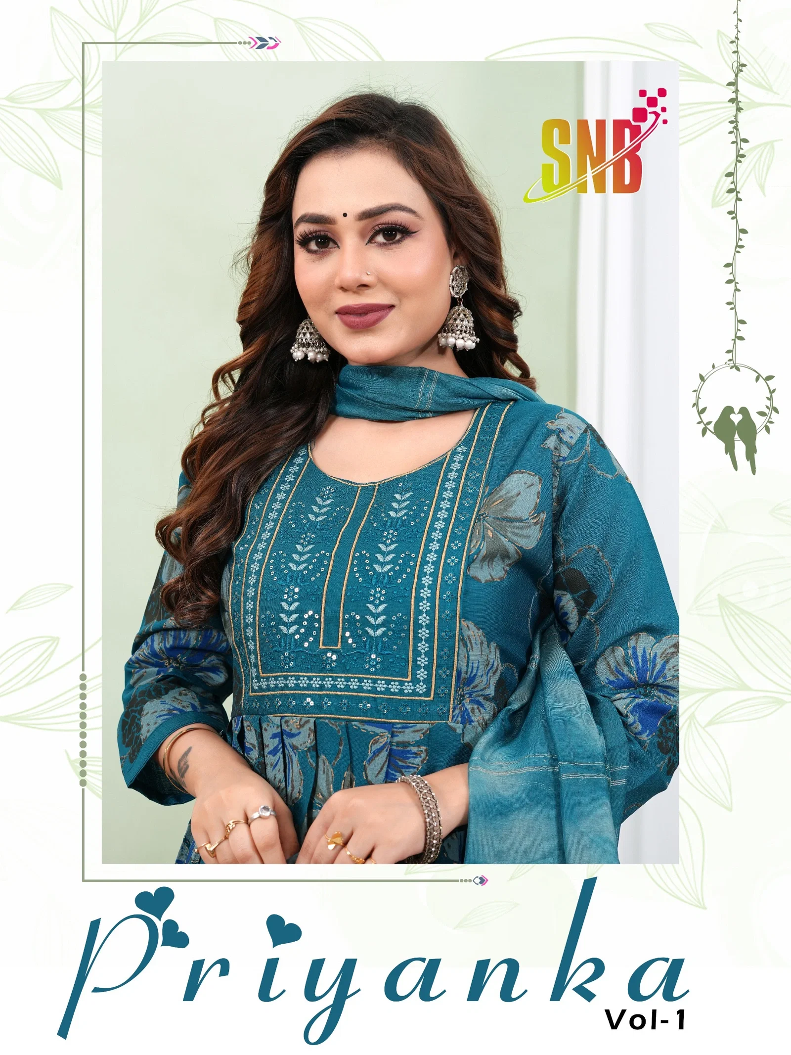 Dnp Priyanka Vol 1 Silk Umbrella Kurti With Bottom And Dupatta Wholesale