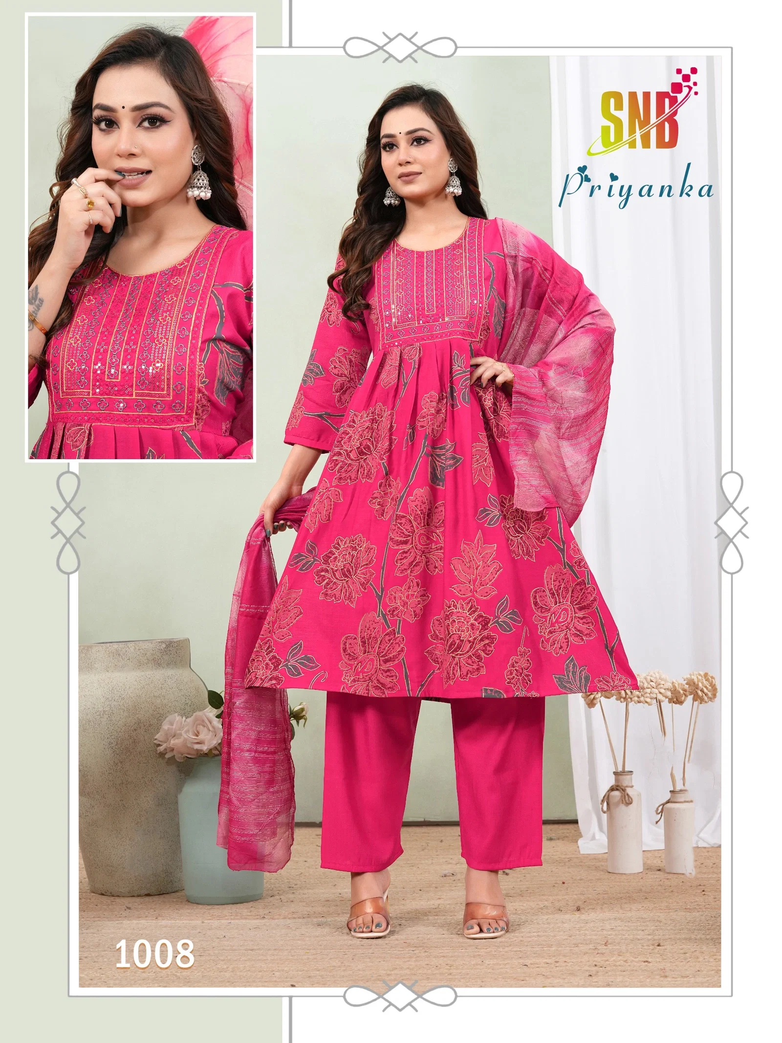 Buy Dnp Priyanka Vol 1 Silk Umbrella Kurti With Bottom And Dupatta Wholesale 2026