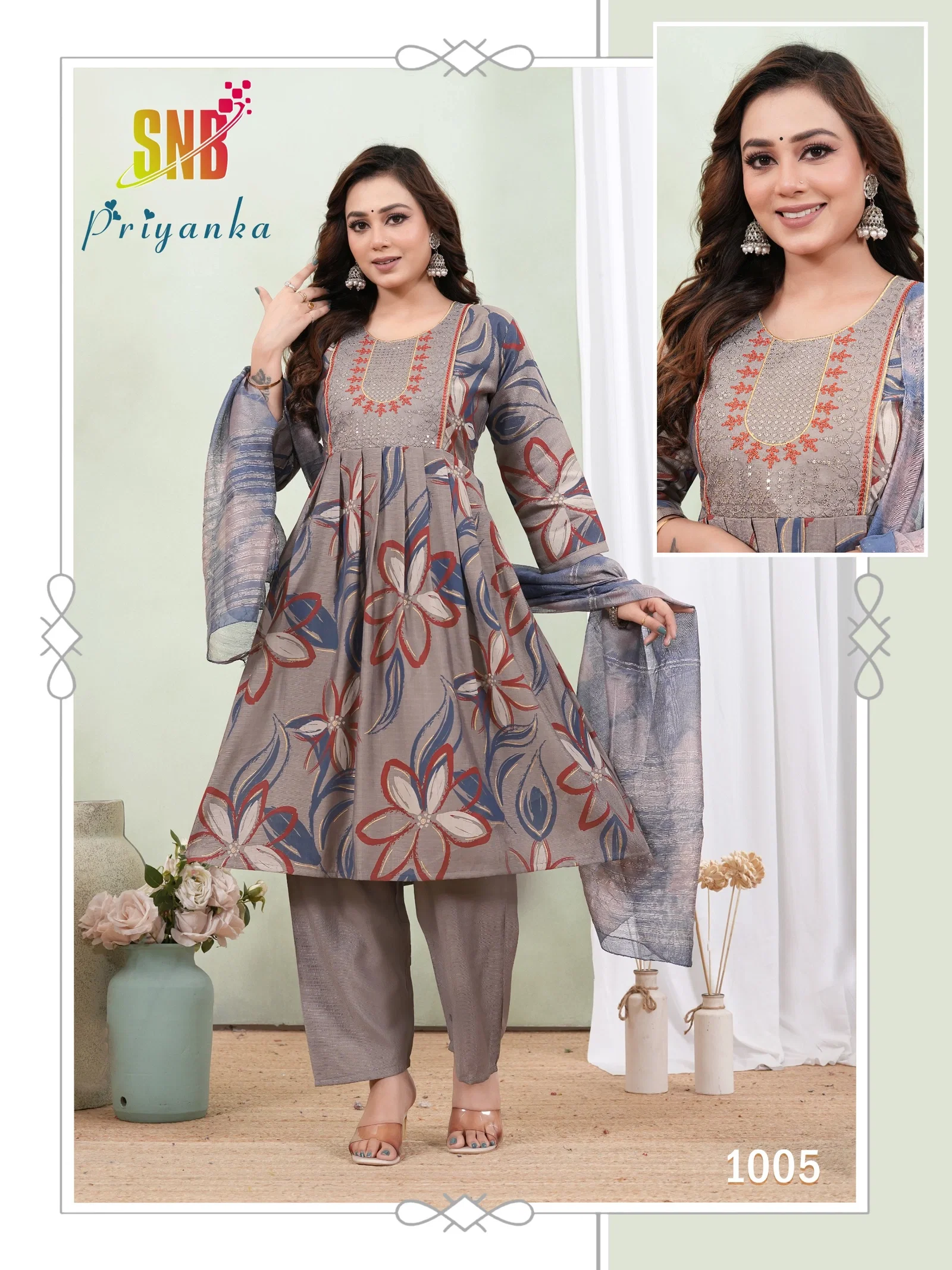 Buy Dnp Priyanka Vol 1 Silk Umbrella Kurti With Bottom And Dupatta Wholesale 2026
