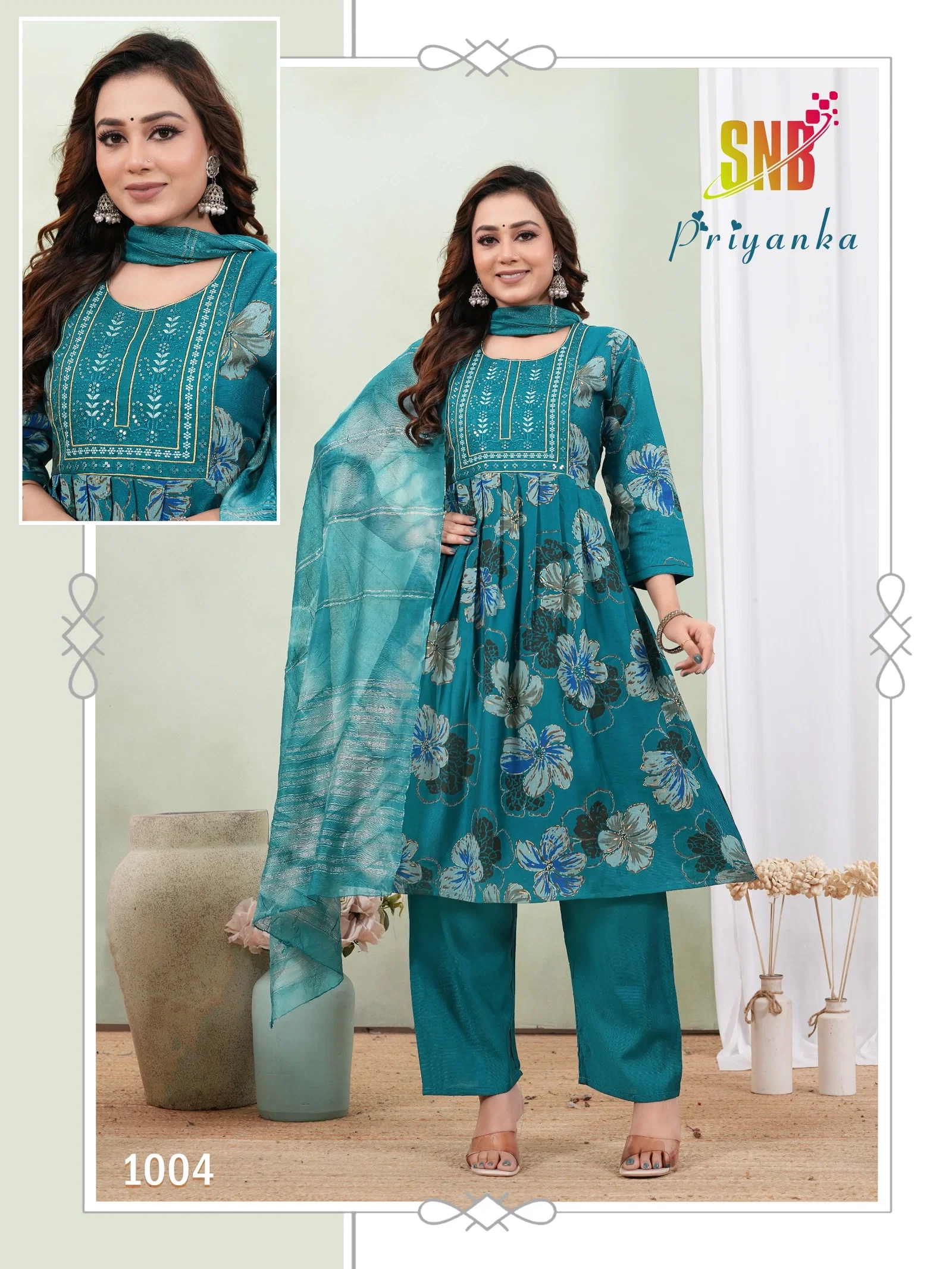 Buy Dnp Priyanka Vol 1 Silk Umbrella Kurti With Bottom And Dupatta Wholesale 2026
