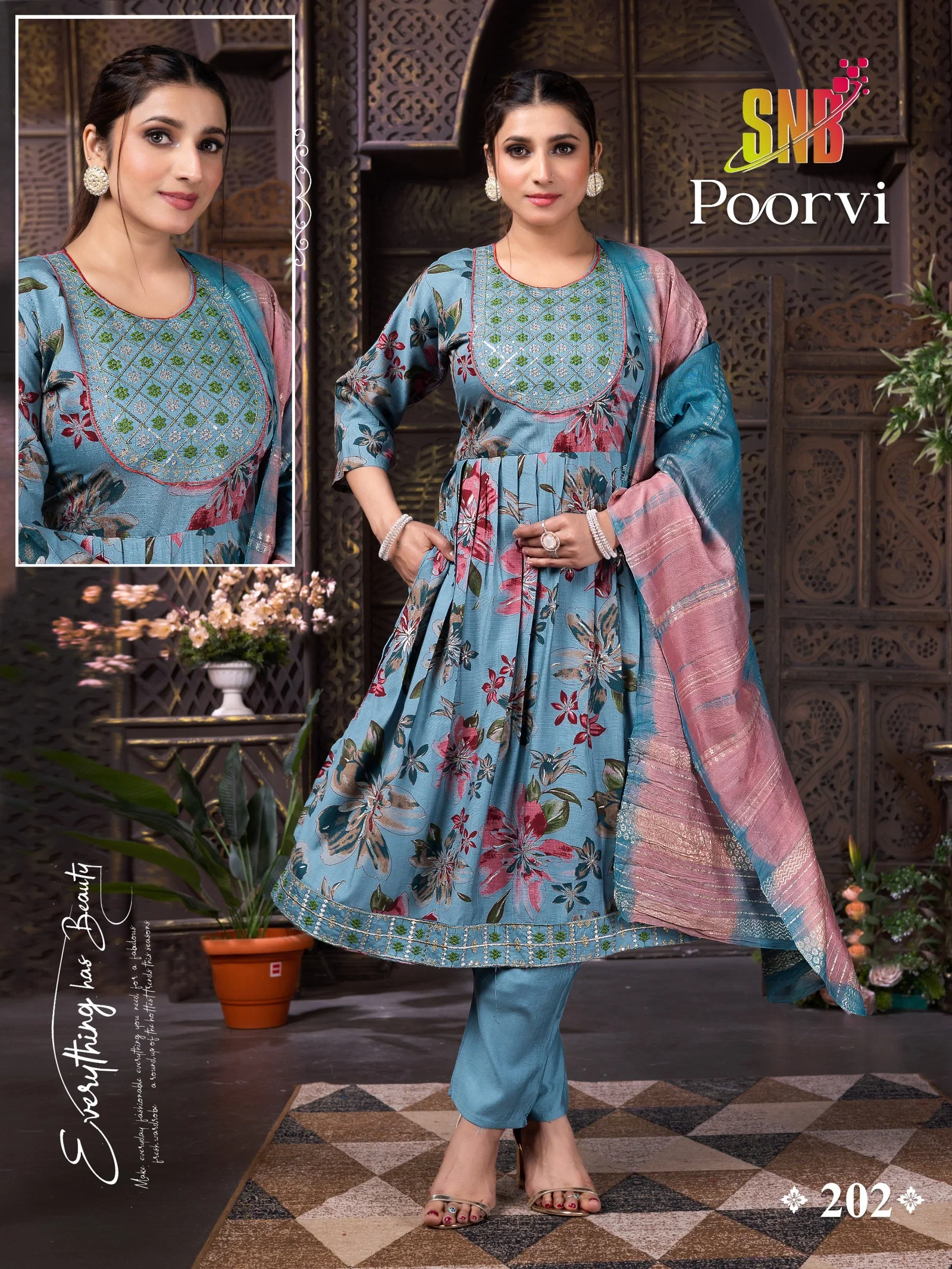 Latest Dnp Poorvi Vol 1 Vertican Umbrella Cut Top With Bottom And Dupatta Collection Wholesale 2026