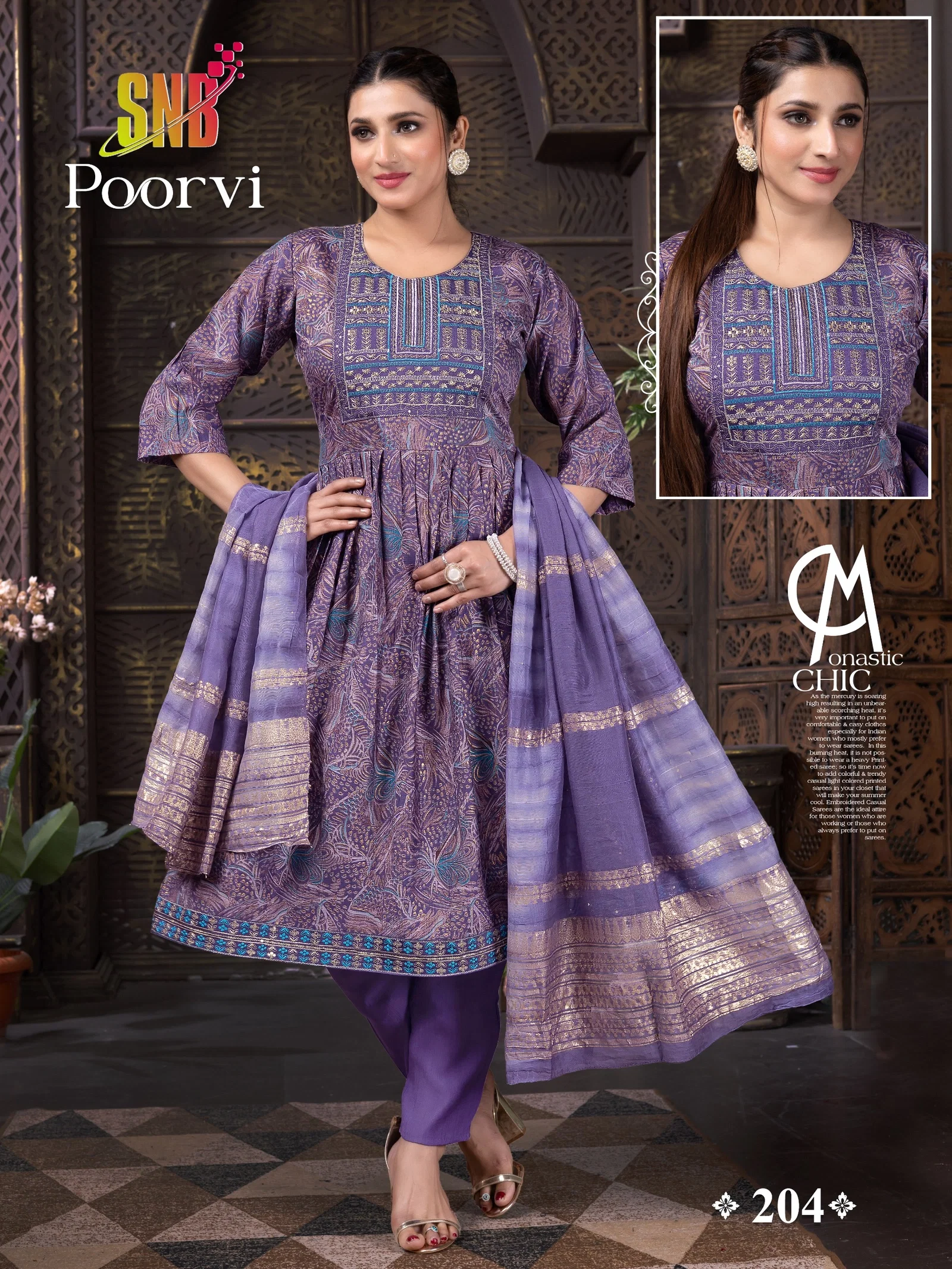 Latest Dnp Poorvi Vol 1 Vertican Umbrella Cut Top With Bottom And Dupatta Collection Wholesale 2026