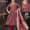 Latest Dnp Poorvi Vol 1 Vertican Umbrella Cut Top With Bottom And Dupatta Collection Wholesale 2026