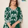 Beautiful Blue Hills Mexico Rayon With Thread Work Plus Size Kurti With Bottom Dupatta Wholesale 2026