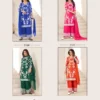 Beautiful Blue Hills Mexico Rayon With Thread Work Plus Size Kurti With Bottom Dupatta Wholesale 2026