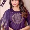 Dnp Zarna Roman Top With Bottom And Dupatta Set Wholesale