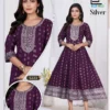 Launching Blue Hills Silver Rayon Anarkali Embroidered Kurti Collection Wholesale 2026