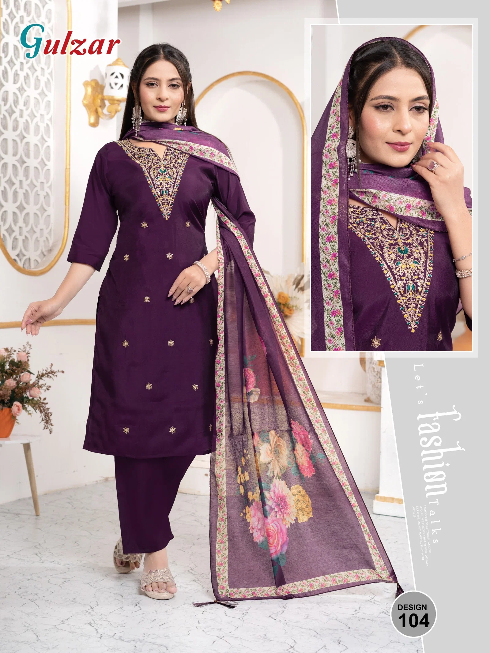 Latest Dnp Gulzar Vol 3 Roman Silk Kurti Pent With Dupatta collection Wholesale 2026