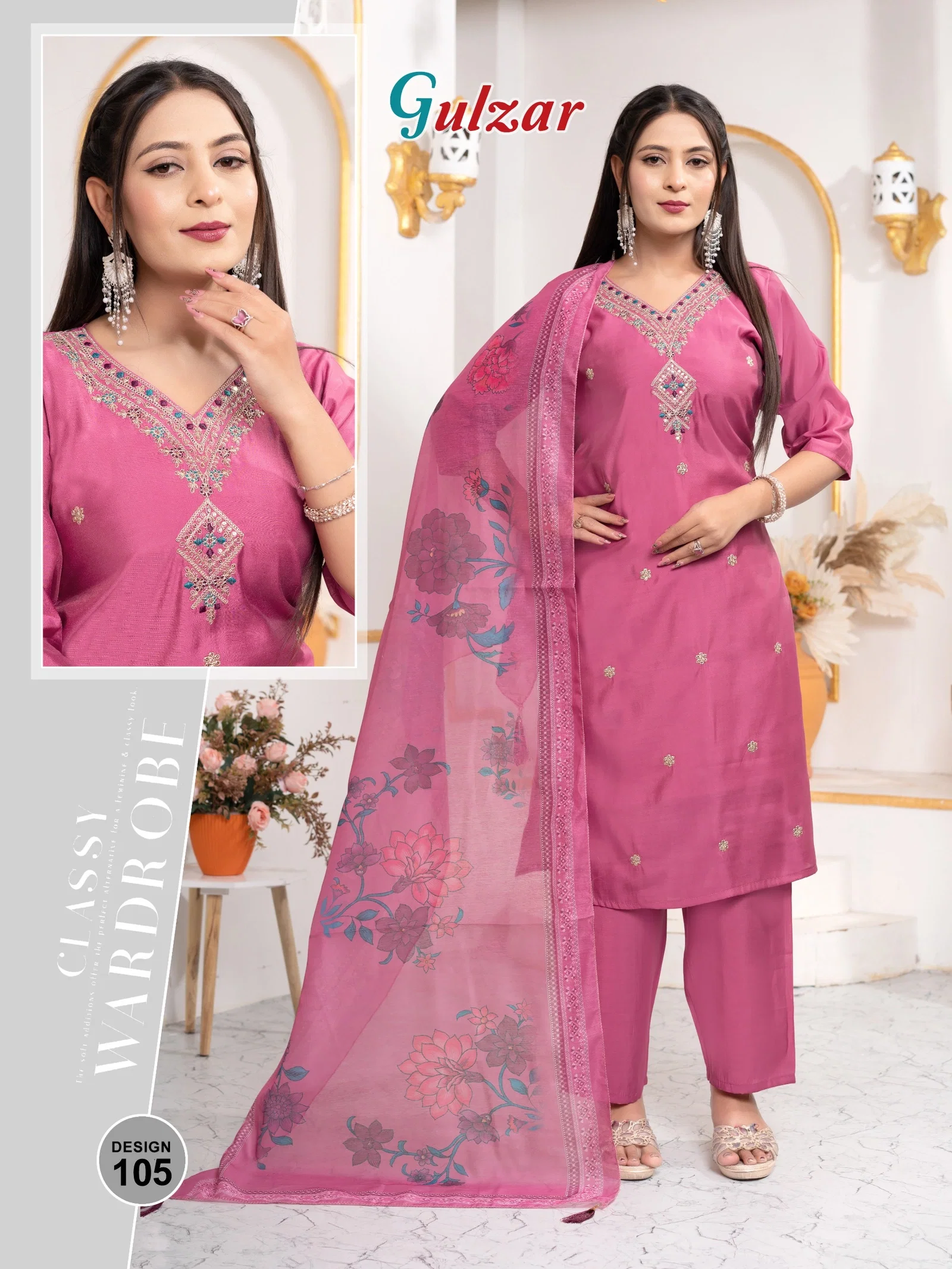 Latest Dnp Gulzar Vol 3 Roman Silk Kurti Pent With Dupatta collection Wholesale 2026