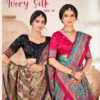 Vipul Ivory Silk Vol 18 Silk Foil Printed Saree Collection Wholesale