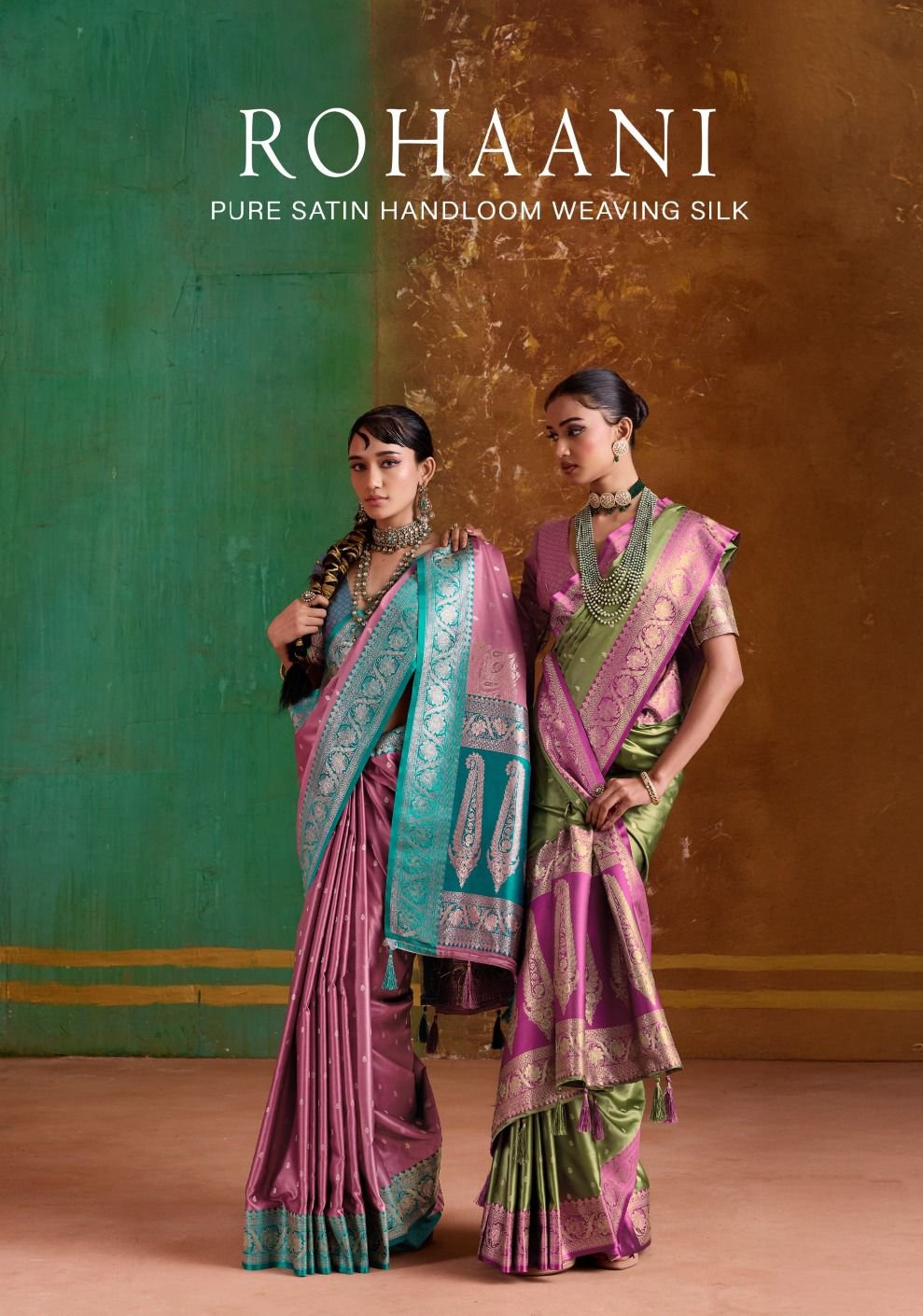 Rajtex Rohaani Satin Handloom Weaving Silk Saree Wholesale