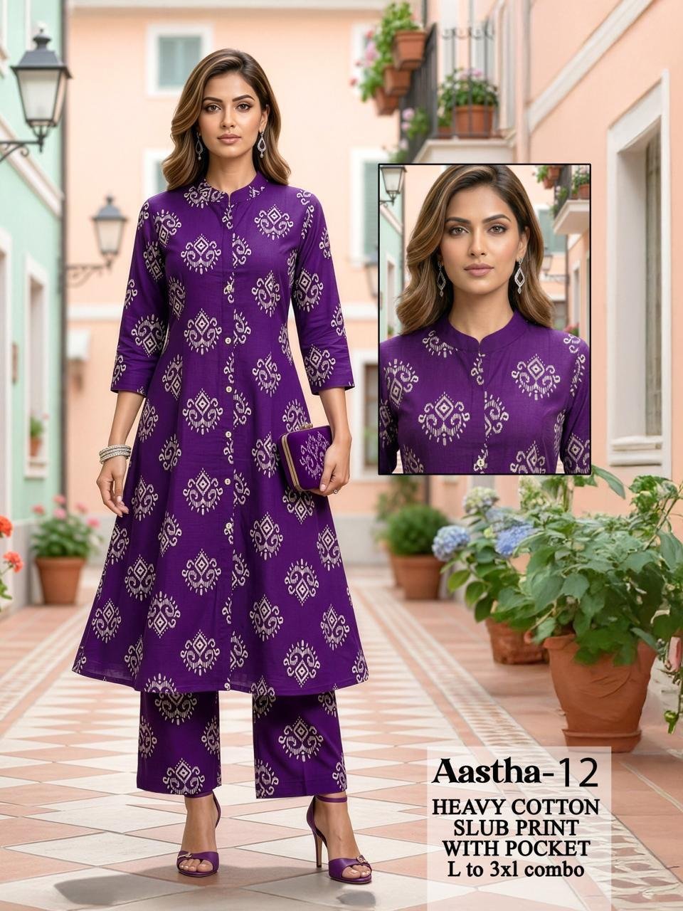Dnp Aastha 01 And 02 Slub Cotton Kurti With Bottom Wholesale