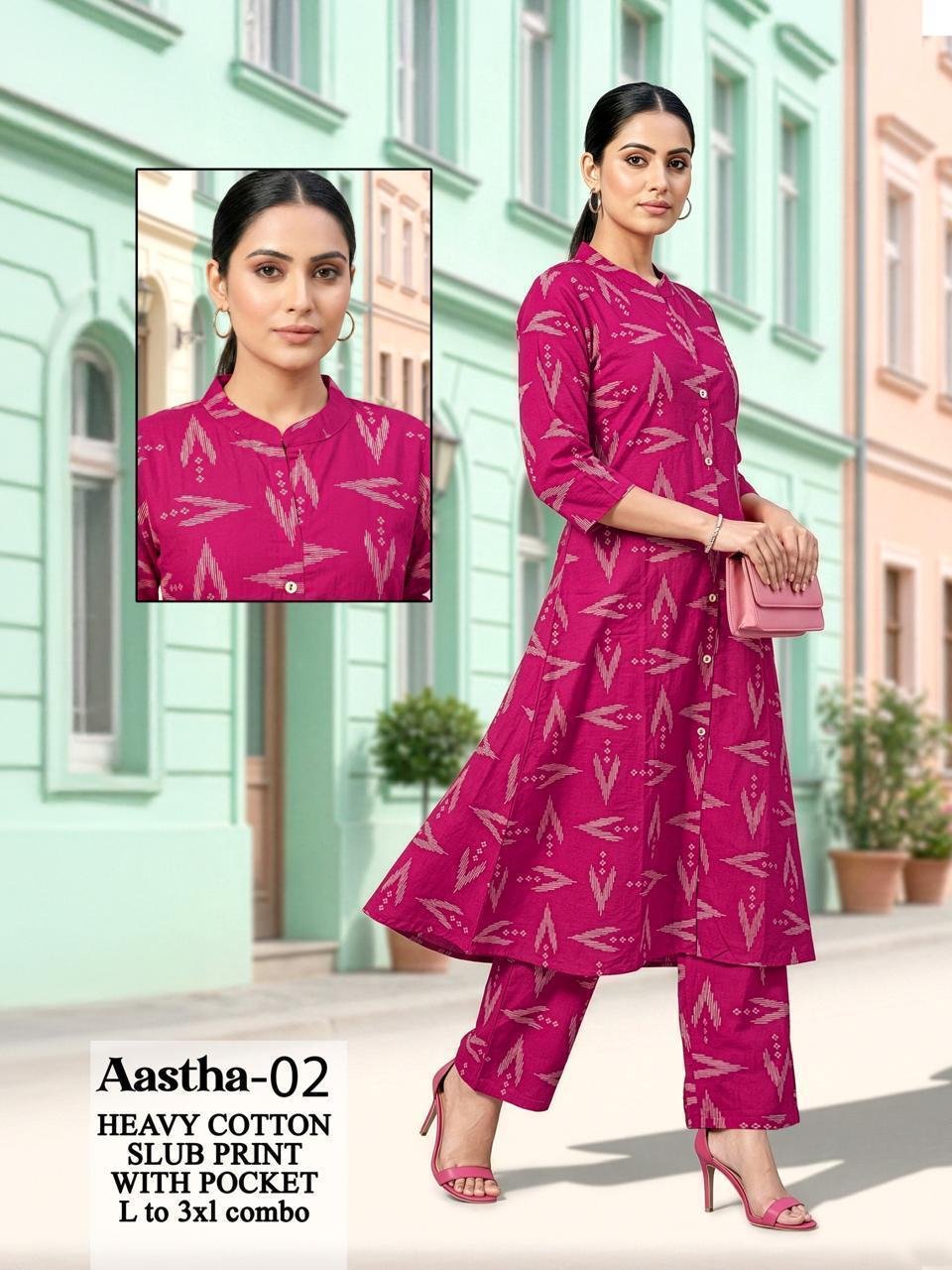Dnp Aastha 11 And 12 Slub Cotton Kurti With Bottom Wholesale