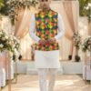 Stylish Lekha LI Raj Tilak Malai Satin Mens Kurta Pajama With Koti Wholesale 2026
