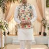Stylish Lekha LI Raj Tilak Malai Satin Mens Kurta Pajama With Koti Wholesale 2026