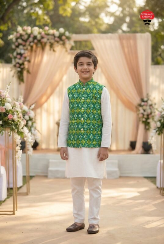 Latest Lekha LI Raj Tilak Kids Malai Satin Mens Kurta Pajama With Koti Wholesale 2026