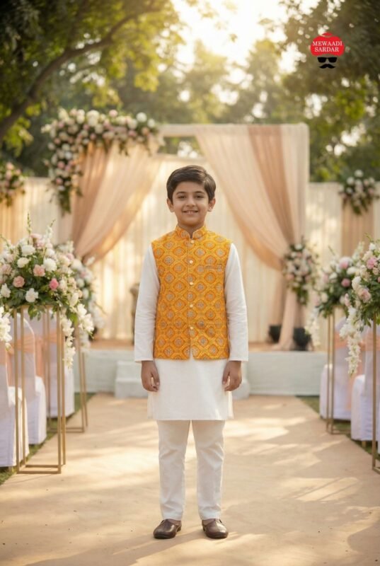 Latest Lekha LI Raj Tilak Kids Malai Satin Mens Kurta Pajama With Koti Wholesale 2026