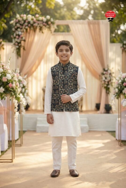 Latest Lekha LI Raj Tilak Kids Malai Satin Mens Kurta Pajama With Koti Wholesale 2026