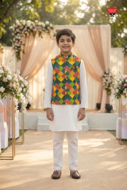 Latest Lekha LI Raj Tilak Kids Malai Satin Mens Kurta Pajama With Koti Wholesale 2026