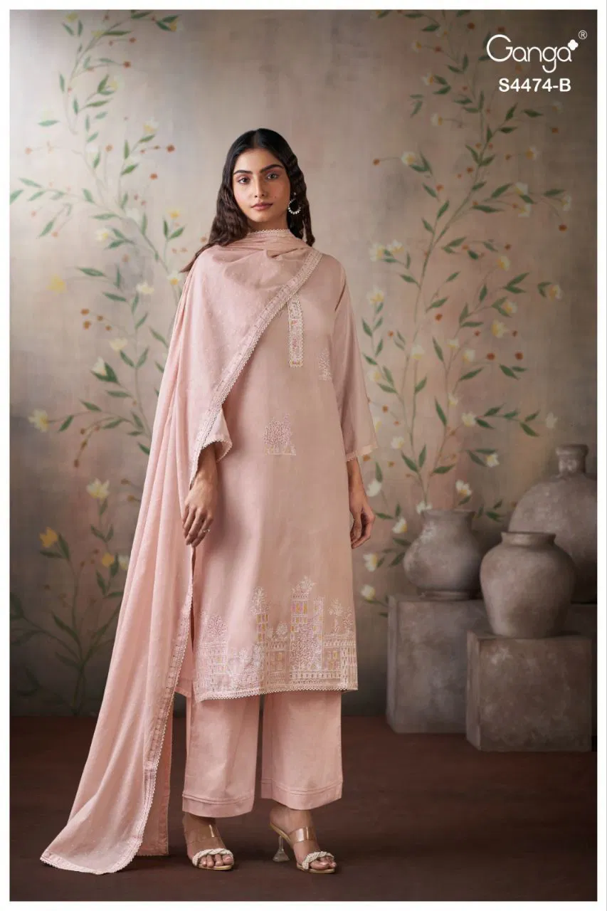 Stylish Ganga Azeela S 4474 Mul Solid Embroidered Salwar Kameez Wholesale 2026