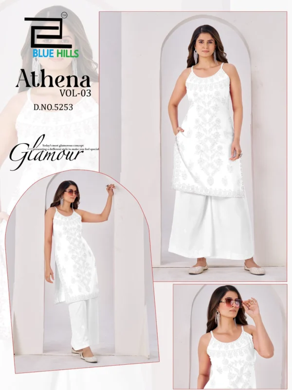 Stylish Blue Hills Athena Vol 3 Rayon With Embroidery Work Kurti Collection Wholesale 2026