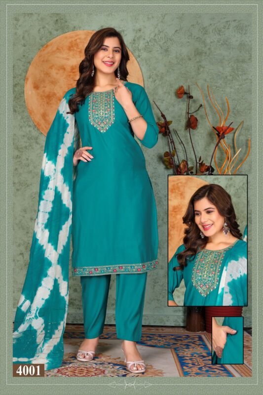 Latest Dnp Noor Vol 3 Roman Silk Kurti Pent With Dupatta Wholesale 2026