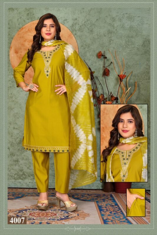 Latest Dnp Noor Vol 3 Roman Silk Kurti Pent With Dupatta Wholesale 2026