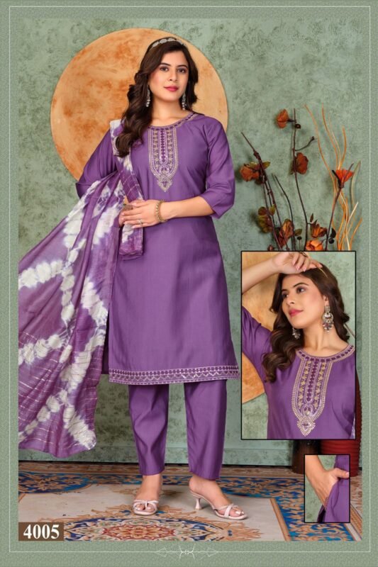 Latest Dnp Noor Vol 3 Roman Silk Kurti Pent With Dupatta Wholesale 2026