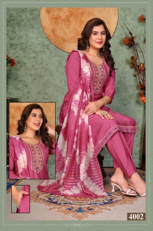 Latest Dnp Noor Vol 3 Roman Silk Kurti Pent With Dupatta Wholesale 2026