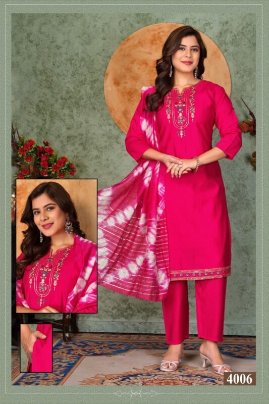 Latest Dnp Noor Vol 3 Roman Silk Kurti Pent With Dupatta Wholesale 2026
