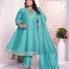 Launching Aanchi Plus Zeeba Vichitra Silk Embroidered Kurti With Bottom Dupatta Wholesale 2026