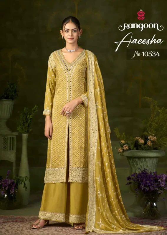 Buy Rangoon Aaeesha Pure Muslin With Digital Printed Kurti With Plazzo Dupatta Wholesale 2026