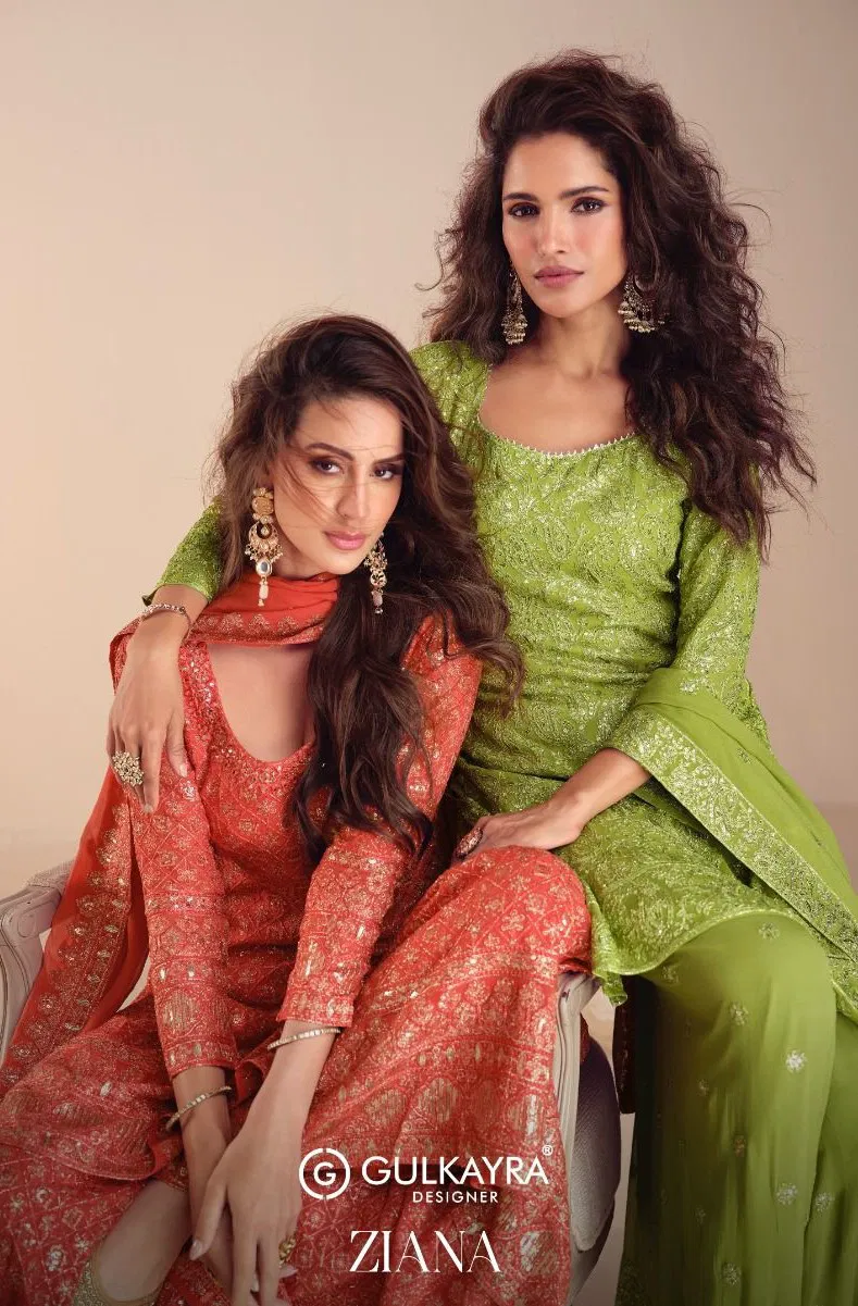 Gulkayra Ziana Real Georgette Embroidery Worked Designer Salwar Kameez Collection Wholesale