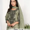 Blue Hills Shifa Rayon With Black Thread Worked Kurti With Bottom Dupatta Wholesale