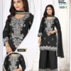 Launching Blue Hills Shifa Rayon With Black Thread Worked Kurti With Bottom Dupatta Wholesale 2026
