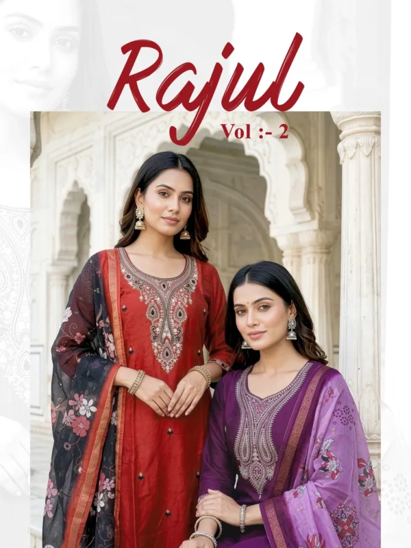 Stylish Dnp Rajul Vol 2 Roman Silk Kurti With Bottom And Dupatta Wholesale 2026